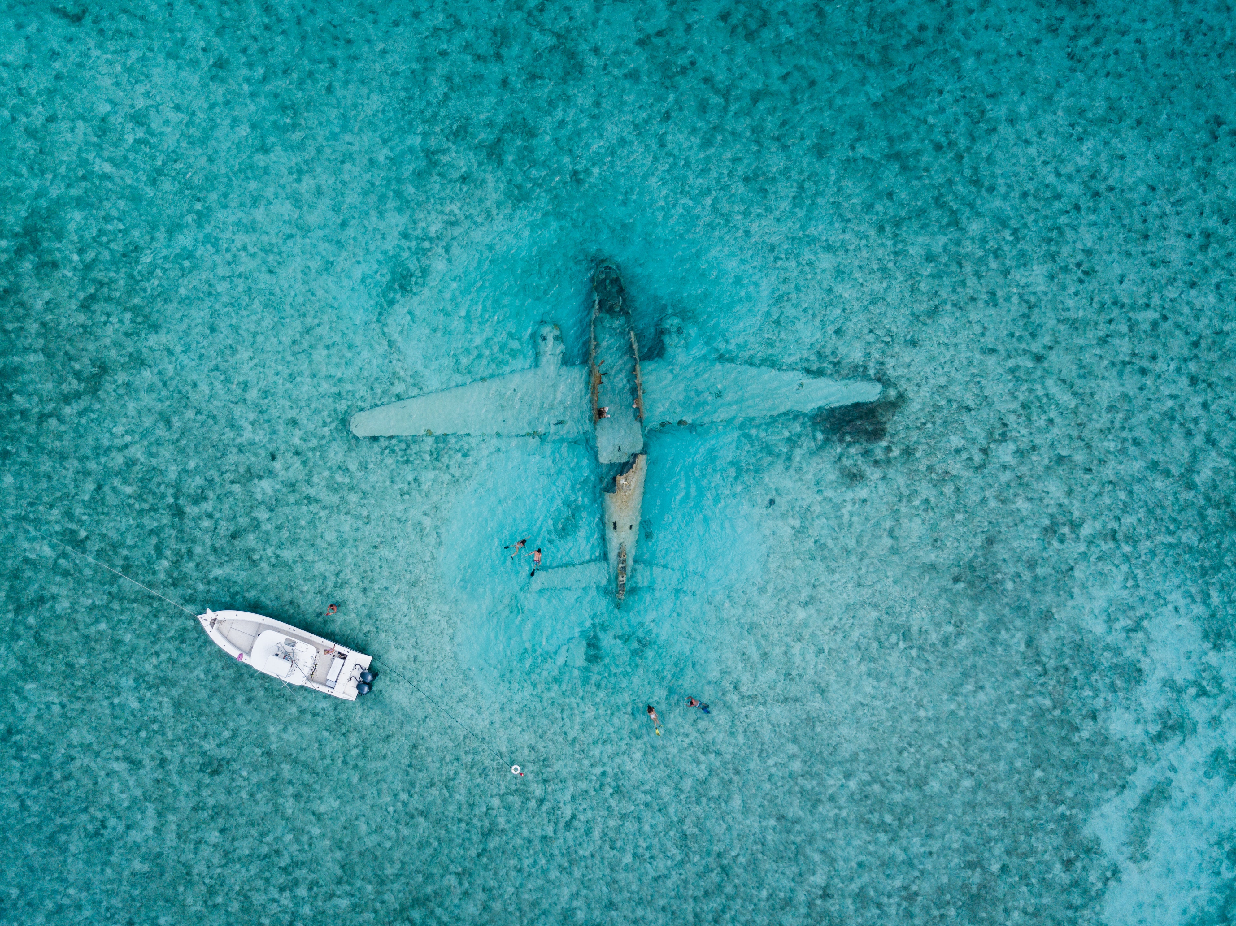 An image of an sunken plane